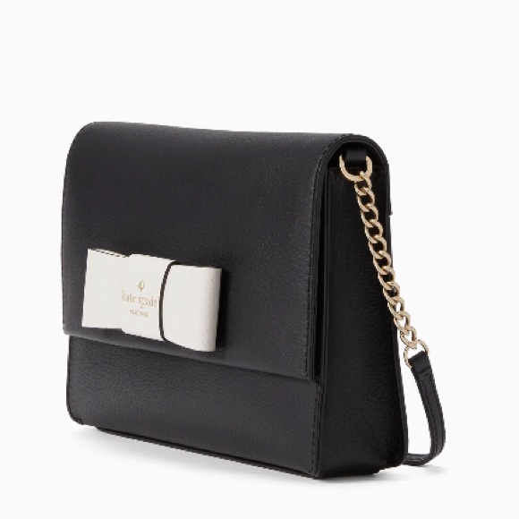 Kate Spade NWT Black/White Bow Crossbody Bag - Picture 6 of 8